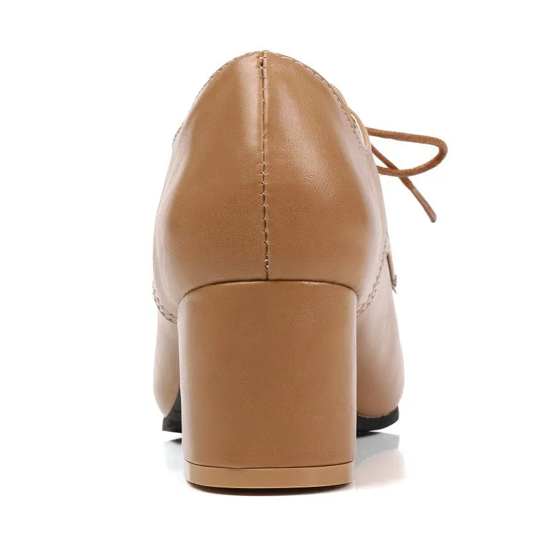 Women's Pu Leather Lace Up High Heel Shoes High Heels Nude Women