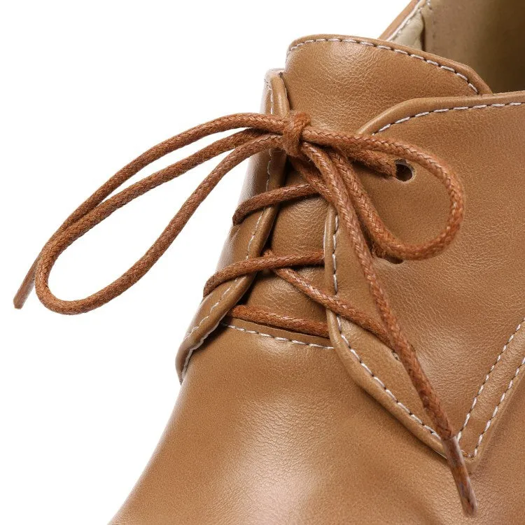 Gladiator Platform High Heels Women's Pu Leather Lace Up High Heel Shoes