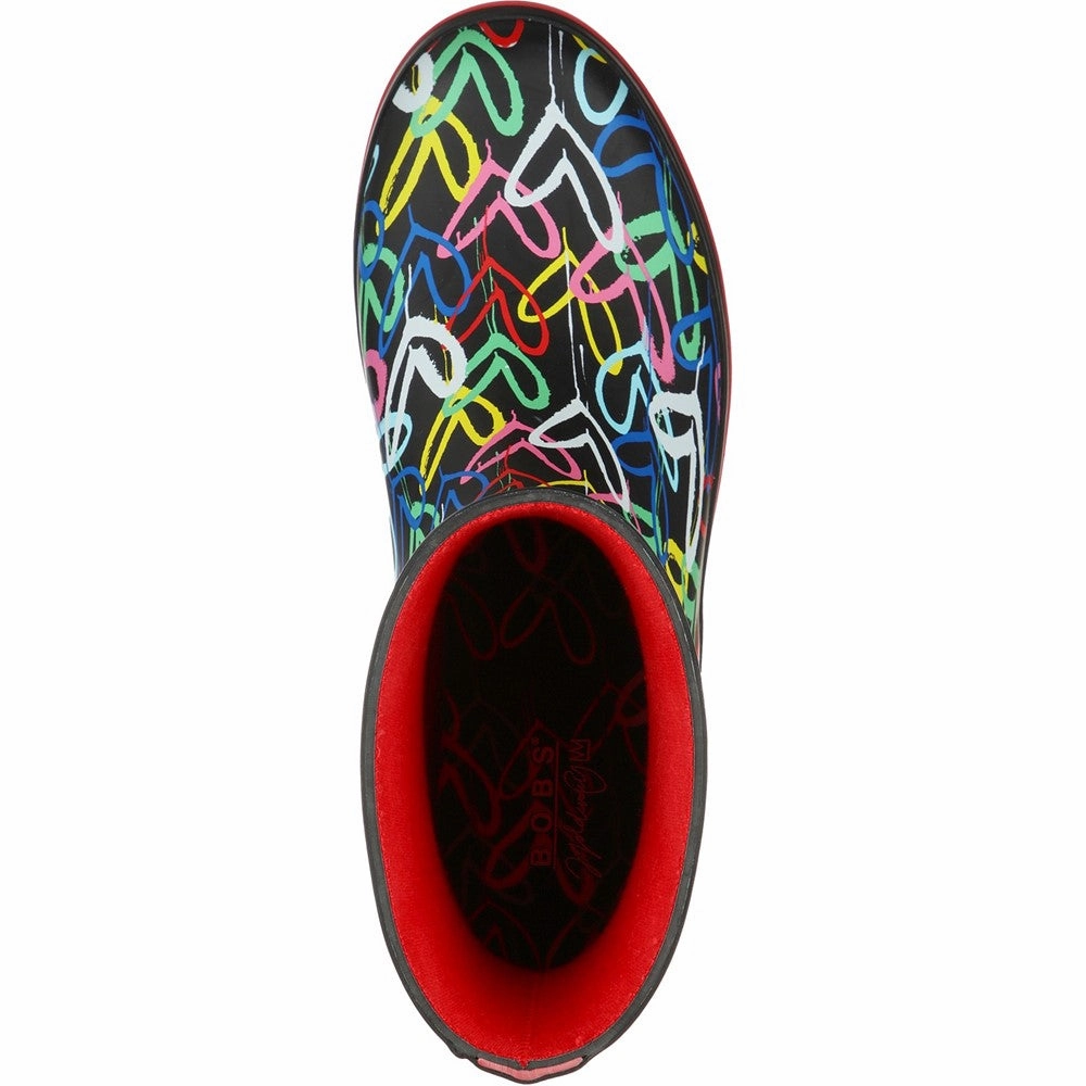 Skechers Rain Check Raining Love Patterned Wellingtons Club Jog