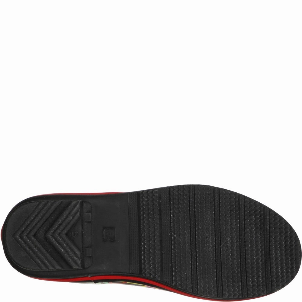 Skechers Rain Check Raining Love Patterned Wellingtons Earth Tone Push Hike