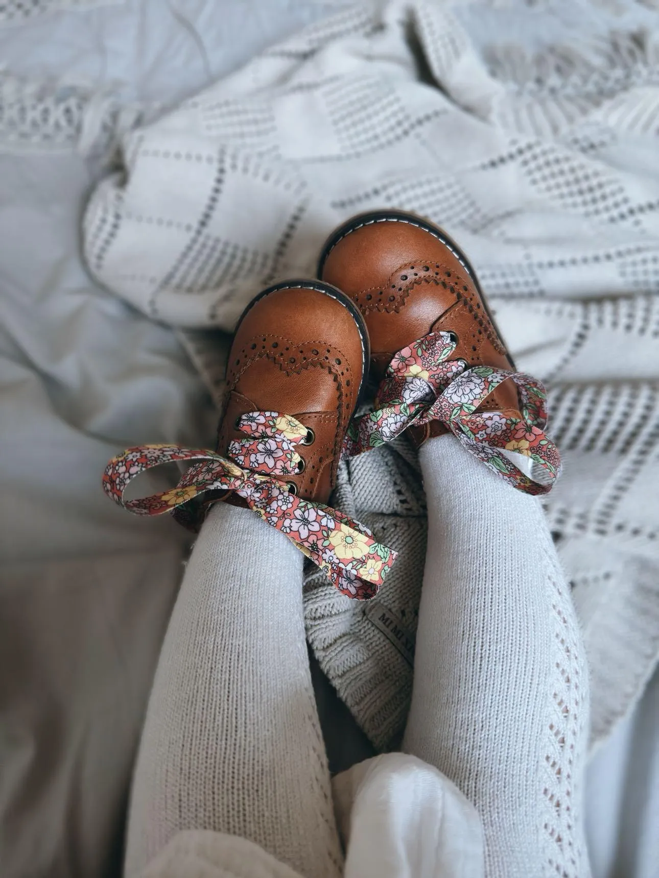 Pink Floral Laces Adidas Shoes Size