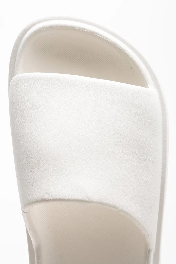 Born Sandals Platform Slide White