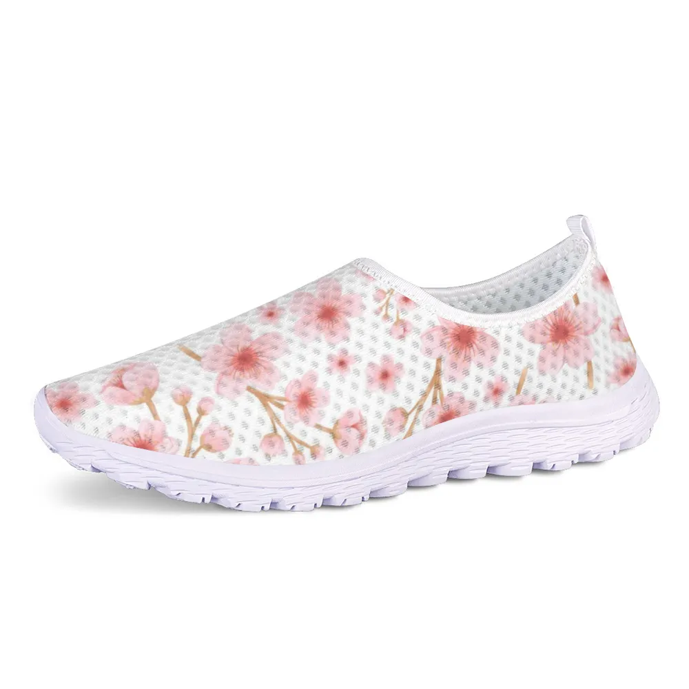 Asics Gel Fujitrabuco Lite Running Shoes Japanese Pink Flowers White Non-Slip Sneakers Lightweight
