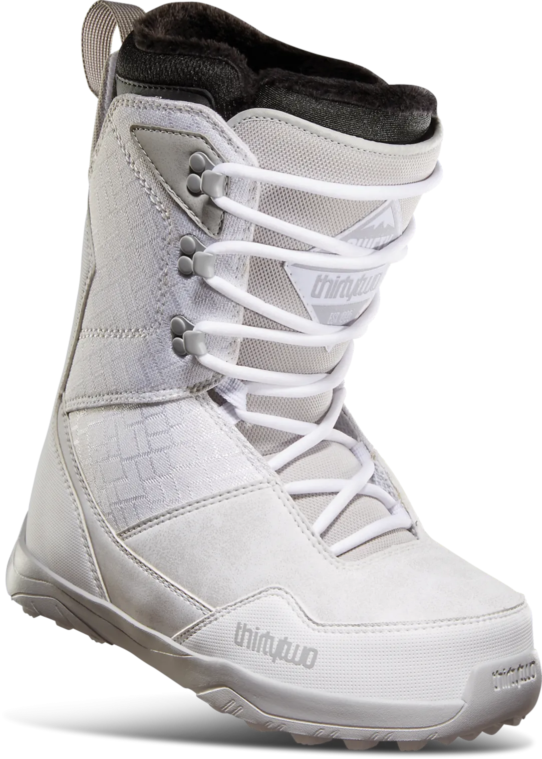 Thirtytwo Shifty W's '22 White Snow Boots Chamonix Shearling Textured Leather And Suede Snow Boots