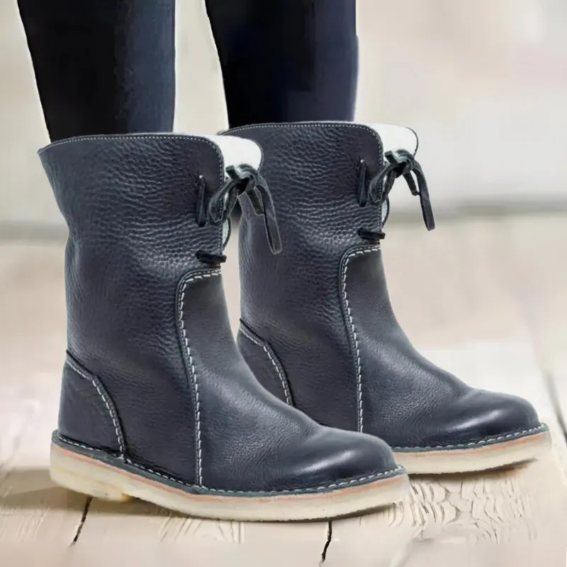 OCW Bradford Orthopedic Women Snow Boots | Comfortable Waterproof Mid-Calf Ankle Winter Boots Snow Tread Boots