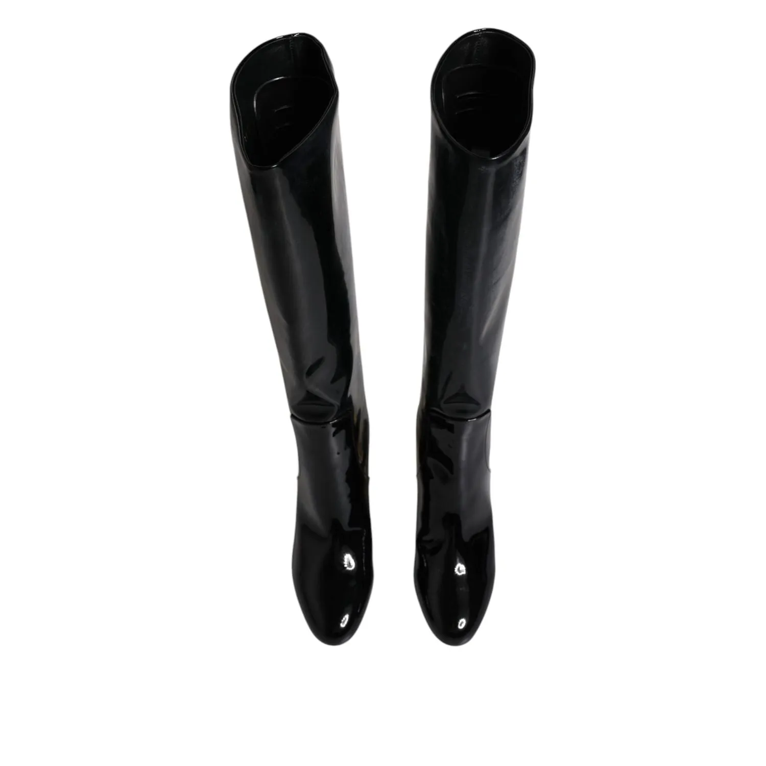 Advertisement Adidas Shoes Dolce & Gabbana Black Patent Leather Vally High Boots Shoes