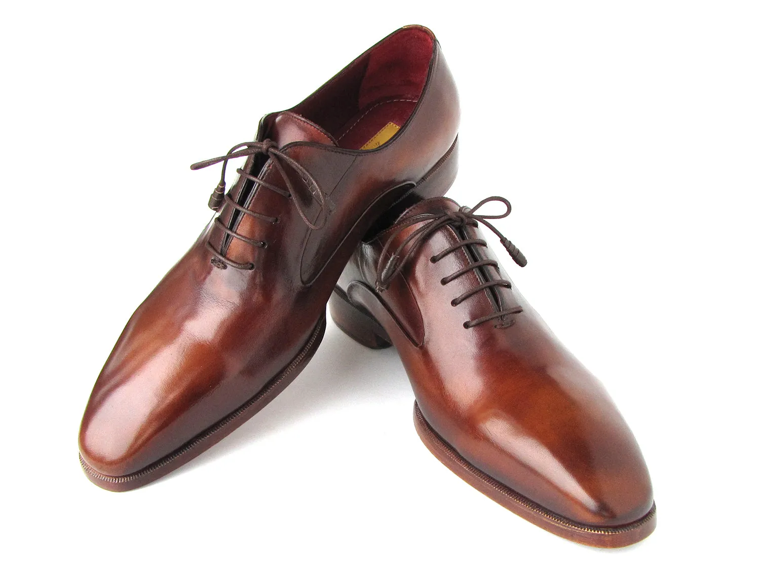 Paul Parkman Plain Toe Brown Calfskin Oxfords (ID#019-BRW) Baretraps Dress Shoes