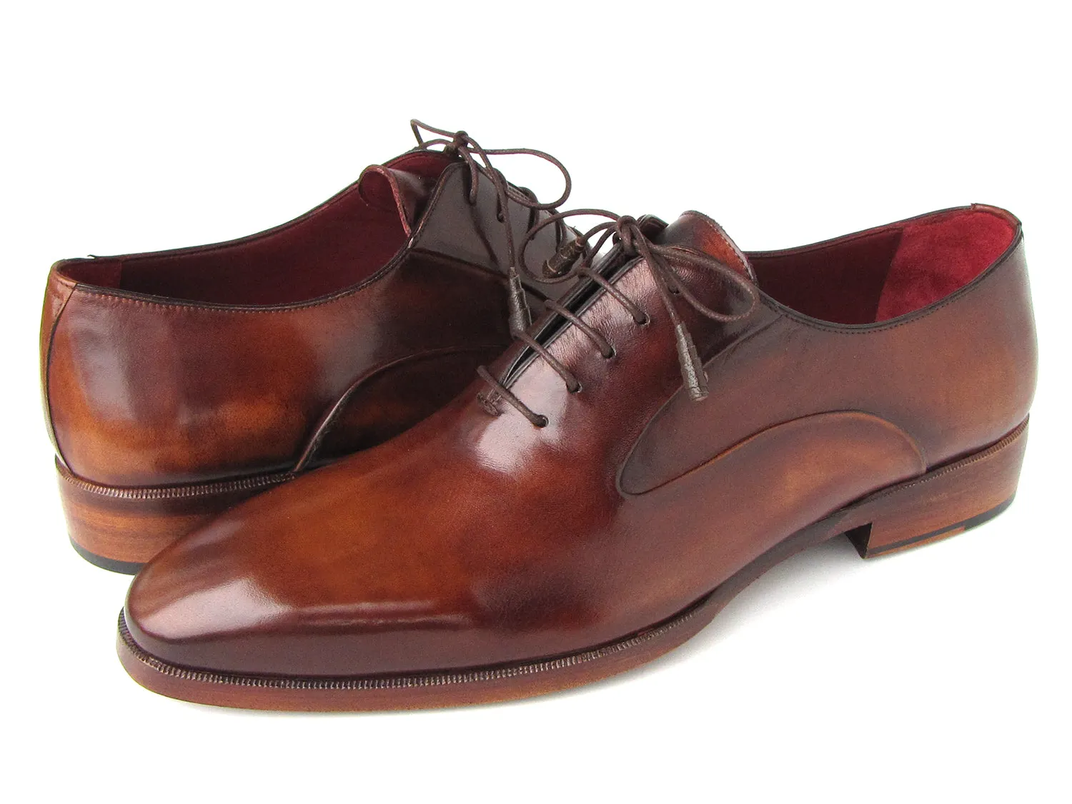 Paul Parkman Plain Toe Brown Calfskin Oxfords (ID#019-BRW) Boat Shoes And Dress Pants