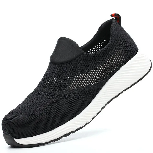 Safety shoes women and men's shoes work shoes lightweight indestructible shoes Asics Flat Running Shoes