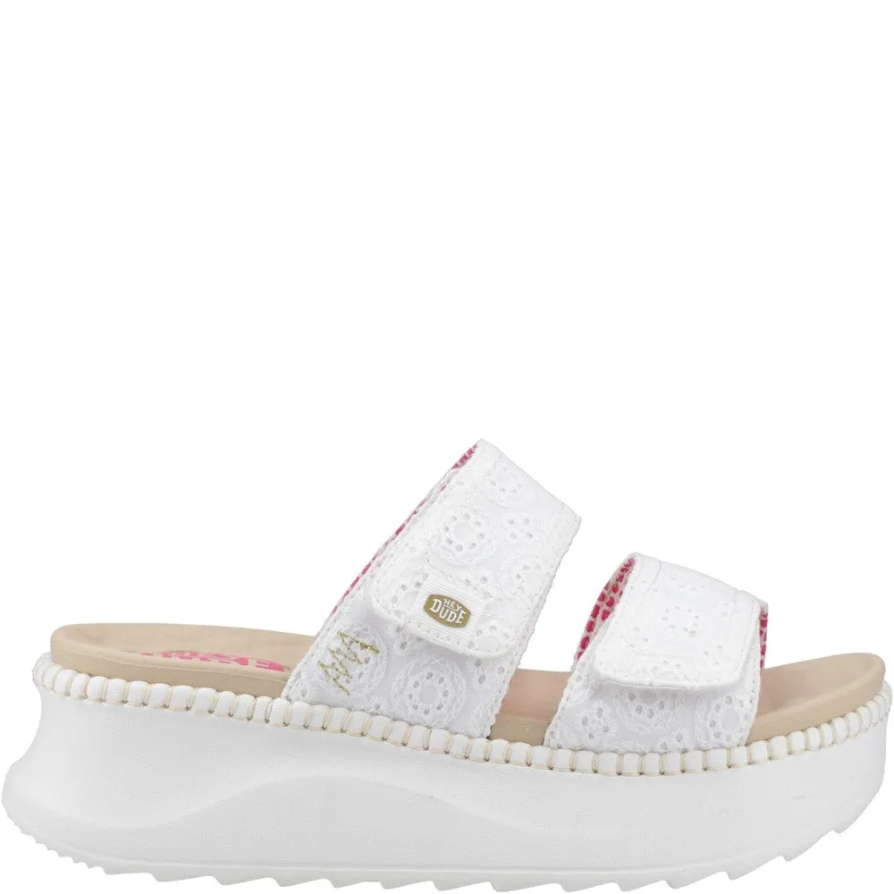 Versatile Comfort Slip-On Shoes HEYDUDE Delray Slide Eyelet Sandal