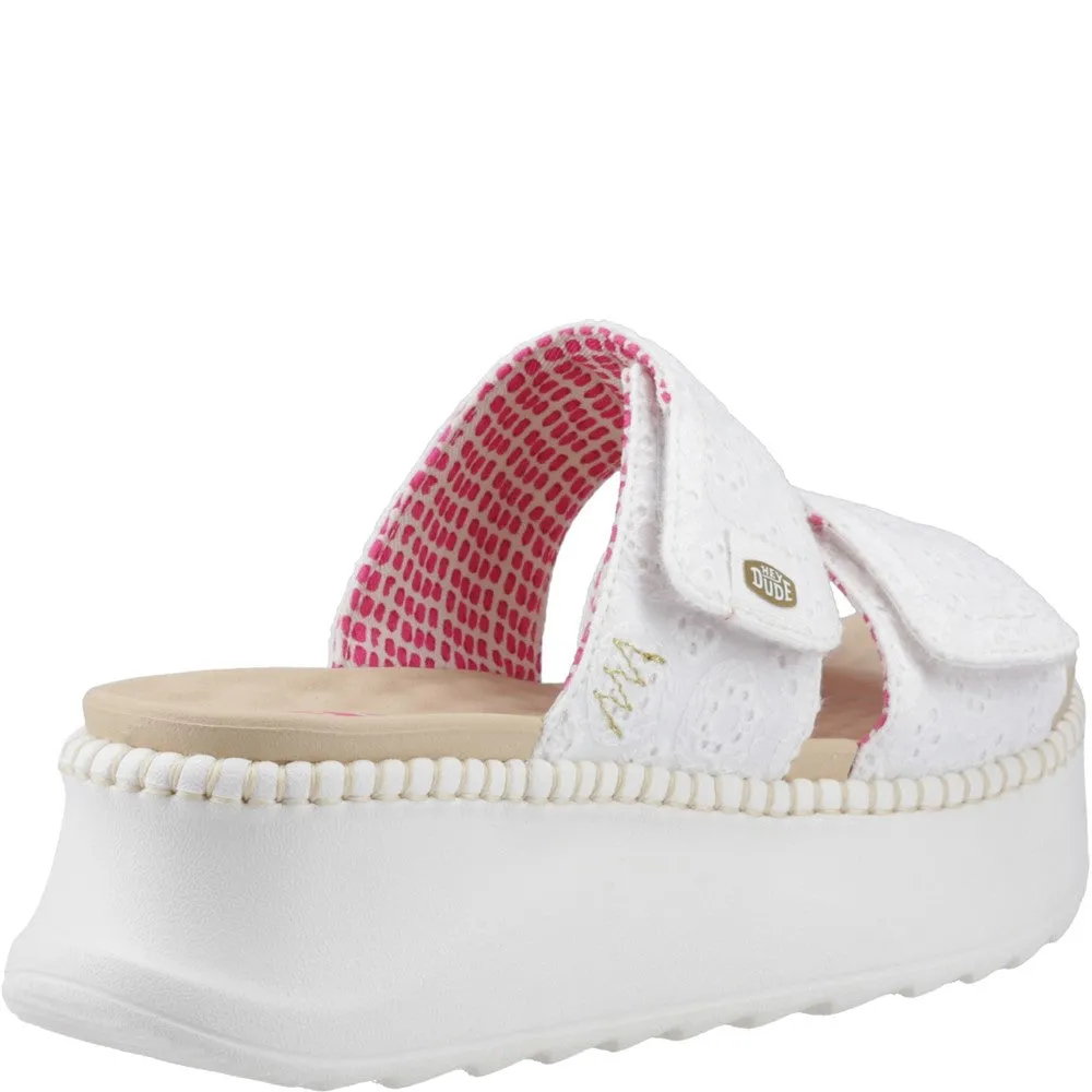 Running Lightweight Base HEYDUDE Delray Slide Eyelet Sandal