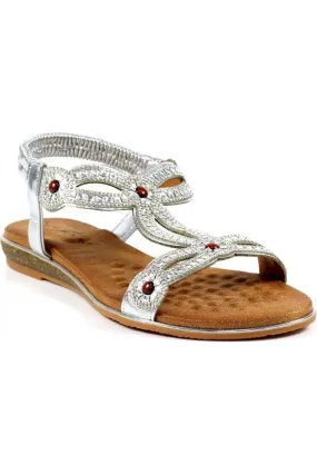 Sun Kissed Lunar Sandals Marca JLH459 silver