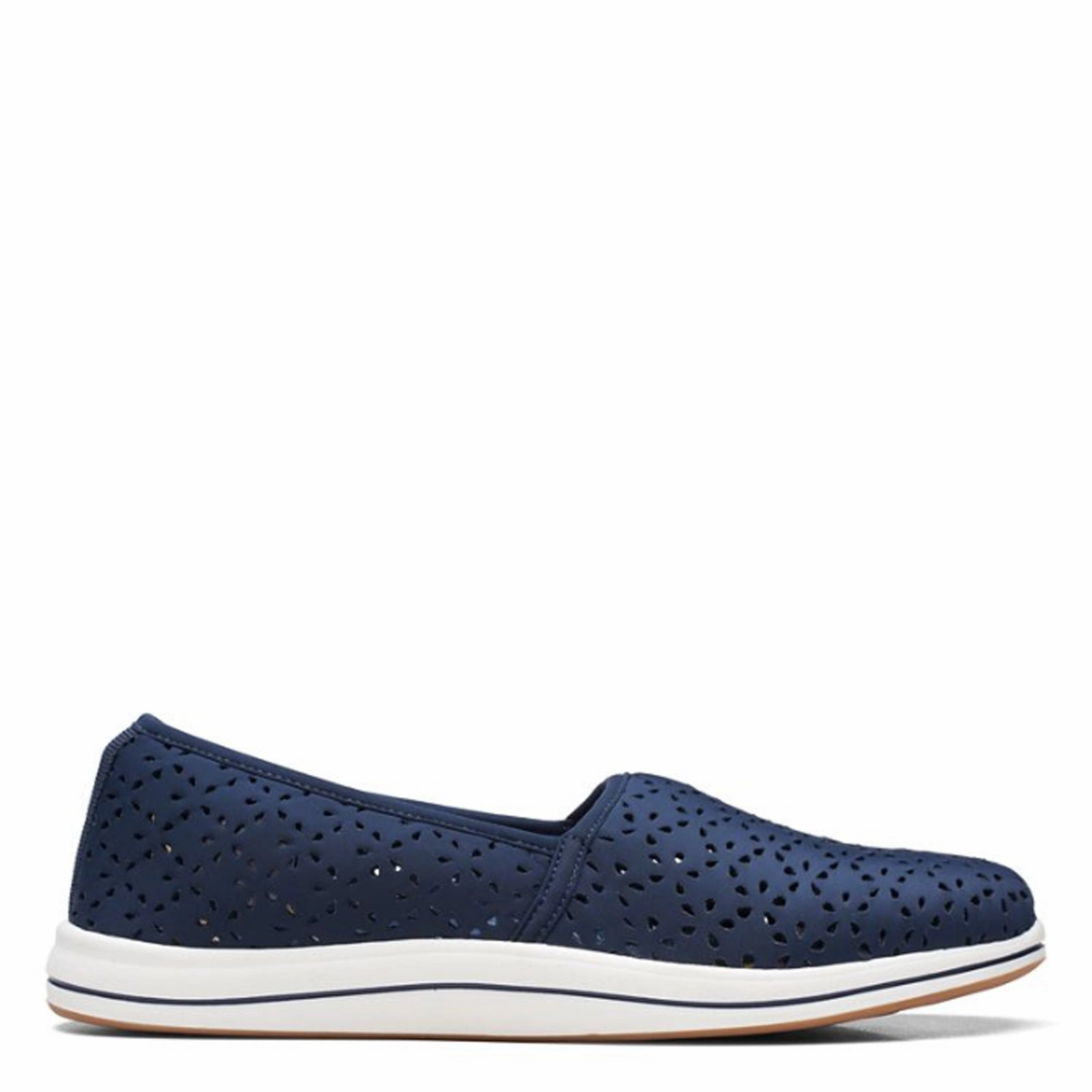 Women's Clarks, Breeze Emily Slip-On Drill Run Relaxed Look Shoes