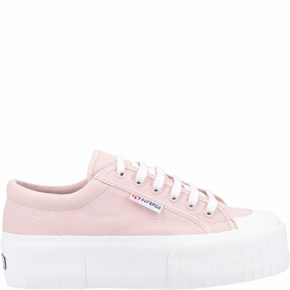 textured shoes Superga 2631 Stripe Platform Trainer