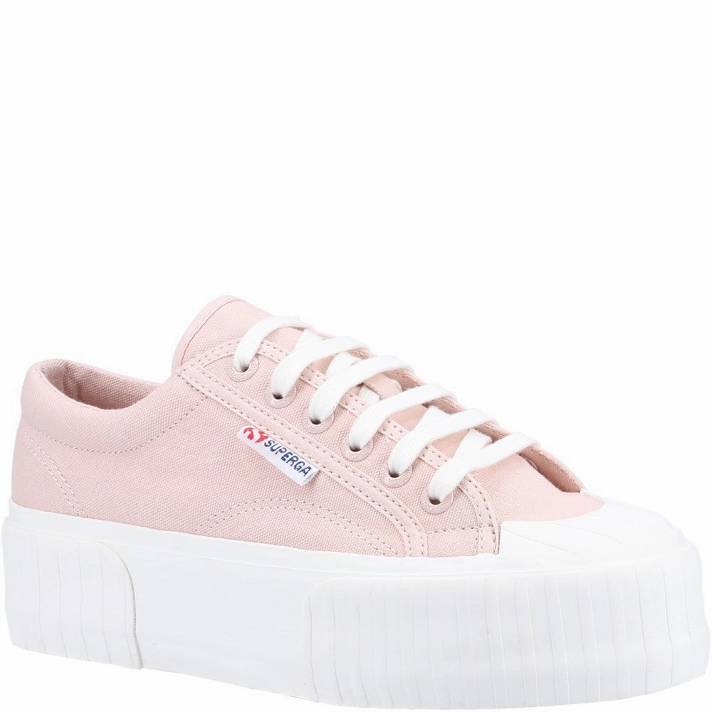 marathon readiness jogging shoes Superga 2631 Stripe Platform Trainer