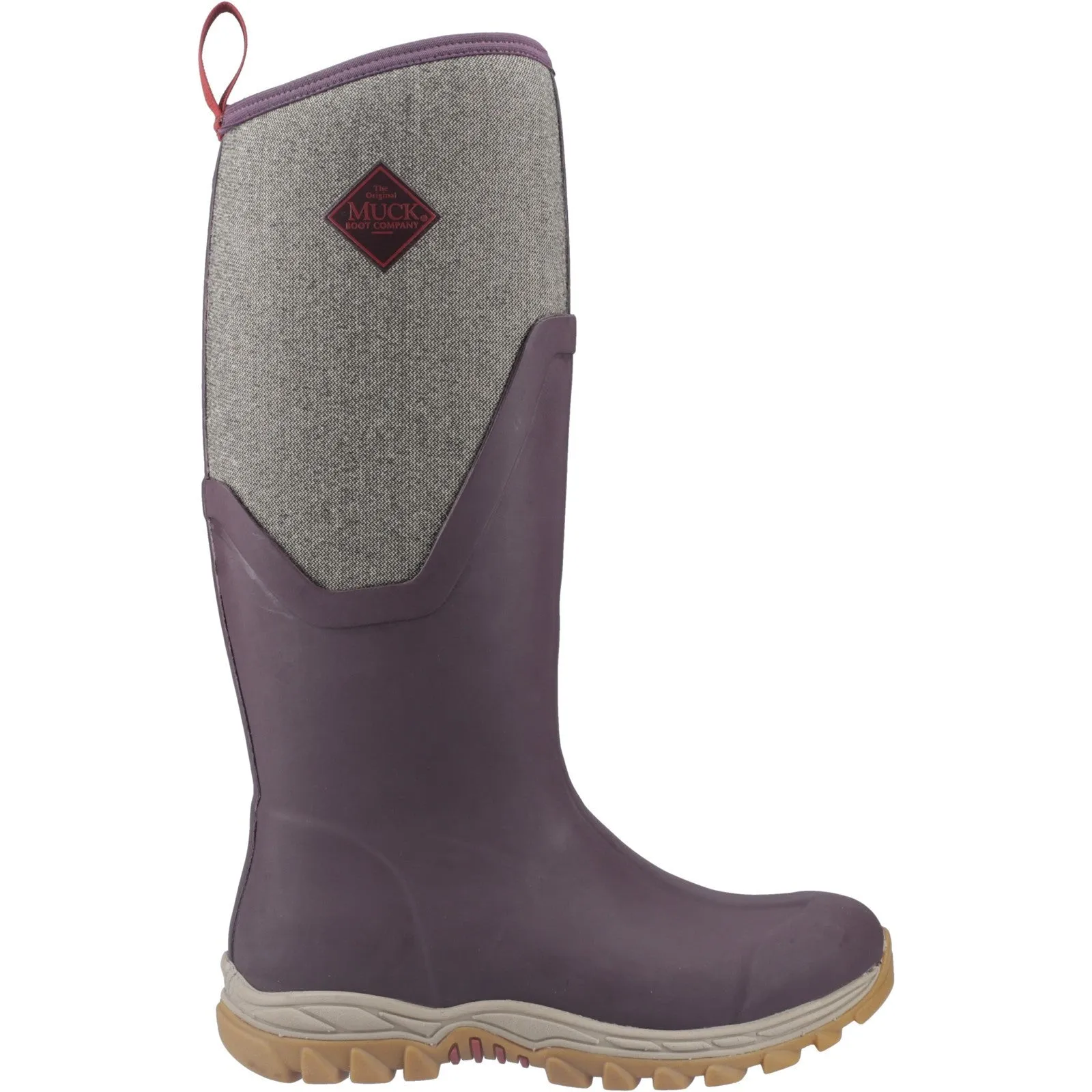 Muck Boots Arctic Sport II Tall Wellington Wine Herringbone Gray Timberland Boots