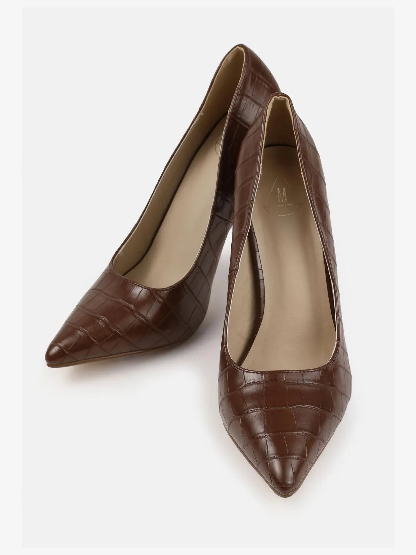 Faux Leather Croc Heeled Court Shoes Asics Olympic Running Shoes