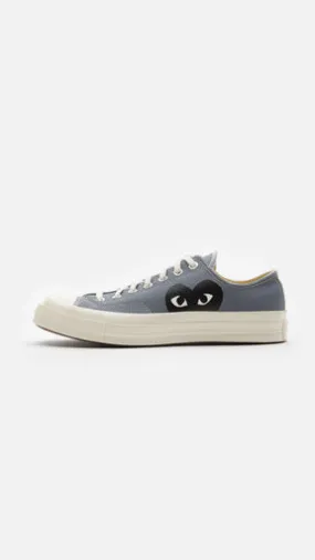 Comme des Garcons Play Peek-A-Boo Low-Top Canvas Sneakers Grey Asics Running Shoe