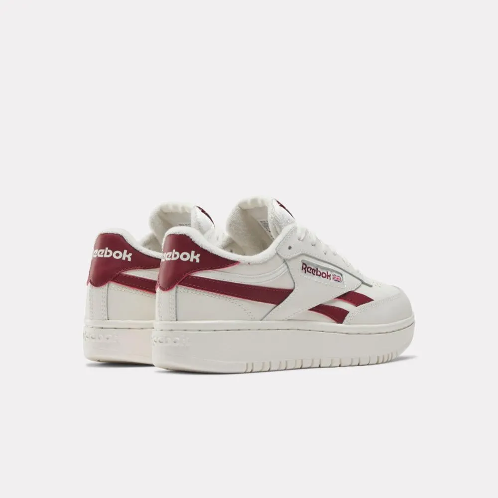 Reebok Footwear Women Club C Double Revenge Women's Shoes CHALK/CHALK/CLASSIC BURGUNDY Asics Shoes Within Mi