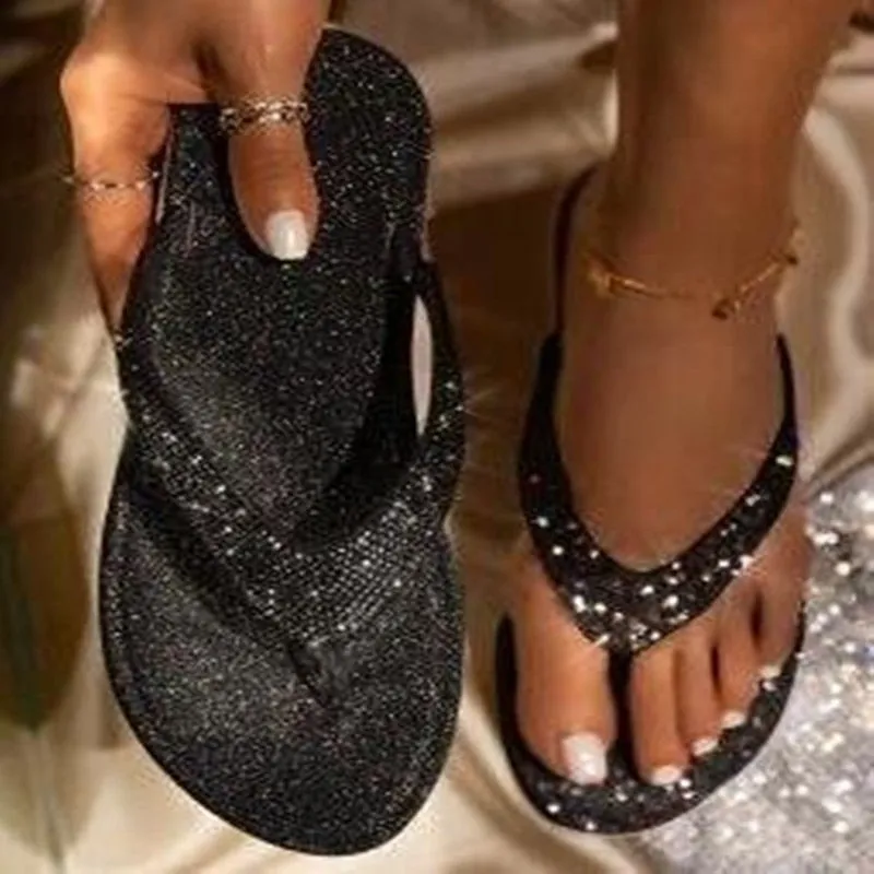 Michael Kors Slippers Women Crystal Flip Flops Woman Bling Slippers sandal shoes