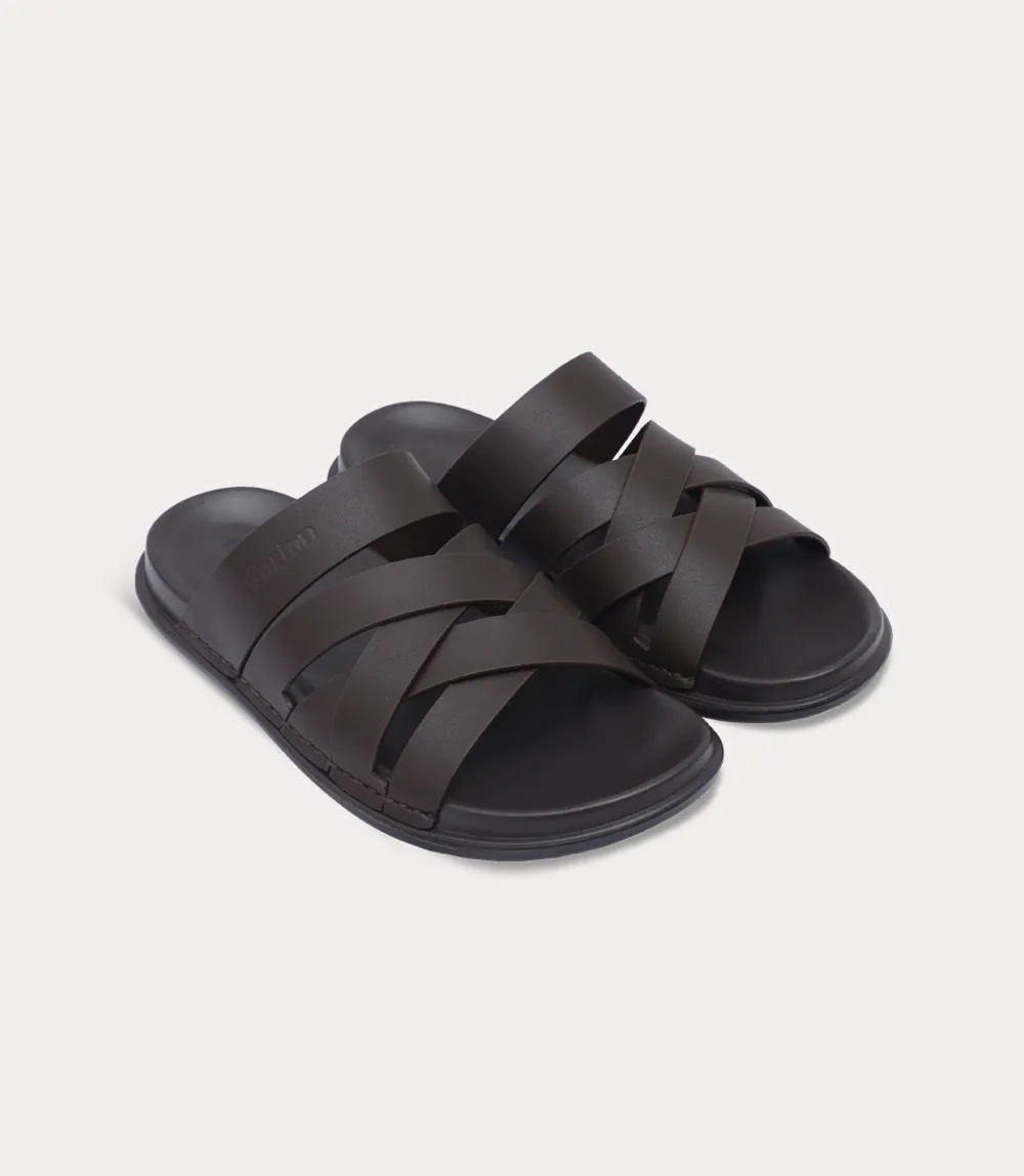 BM6883-BROWN-Men Slipper Slippers For Microwave