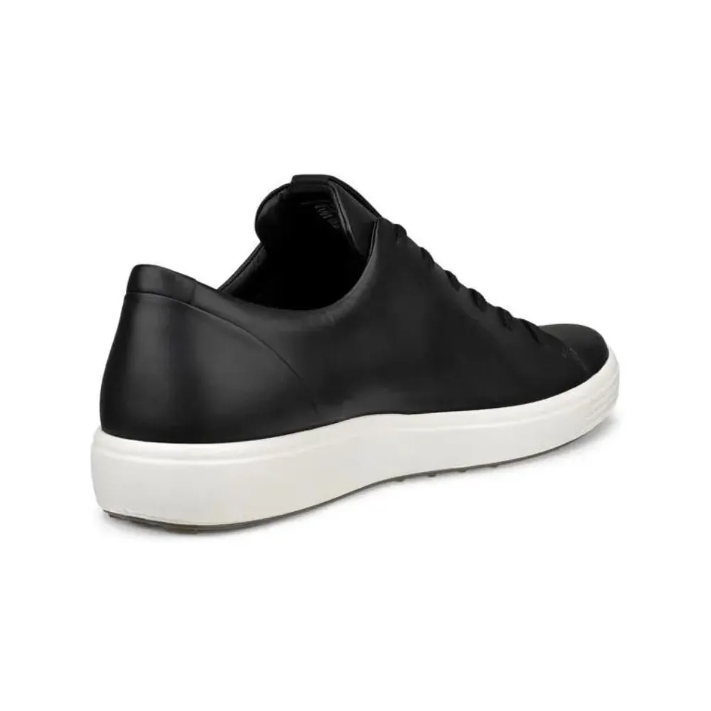 Recycled Plastic Adidas Shoes Ecco Soft 7 Plain Lace Black Sneaker (Men's)