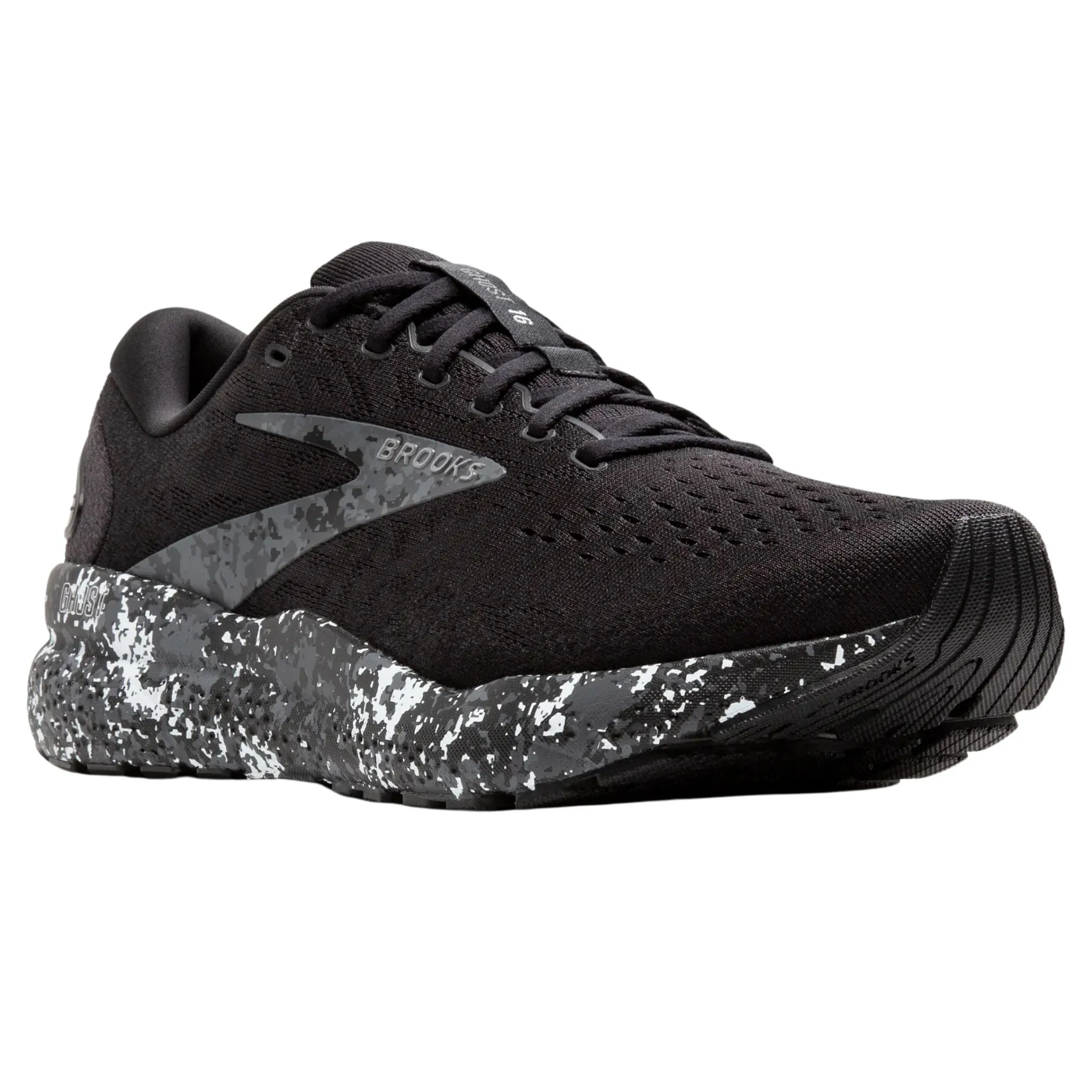 Brooks Men's 110418 062 Ghost 16 Black Iron Lava Cushion Support Running Shoes Asics White Running Shoes