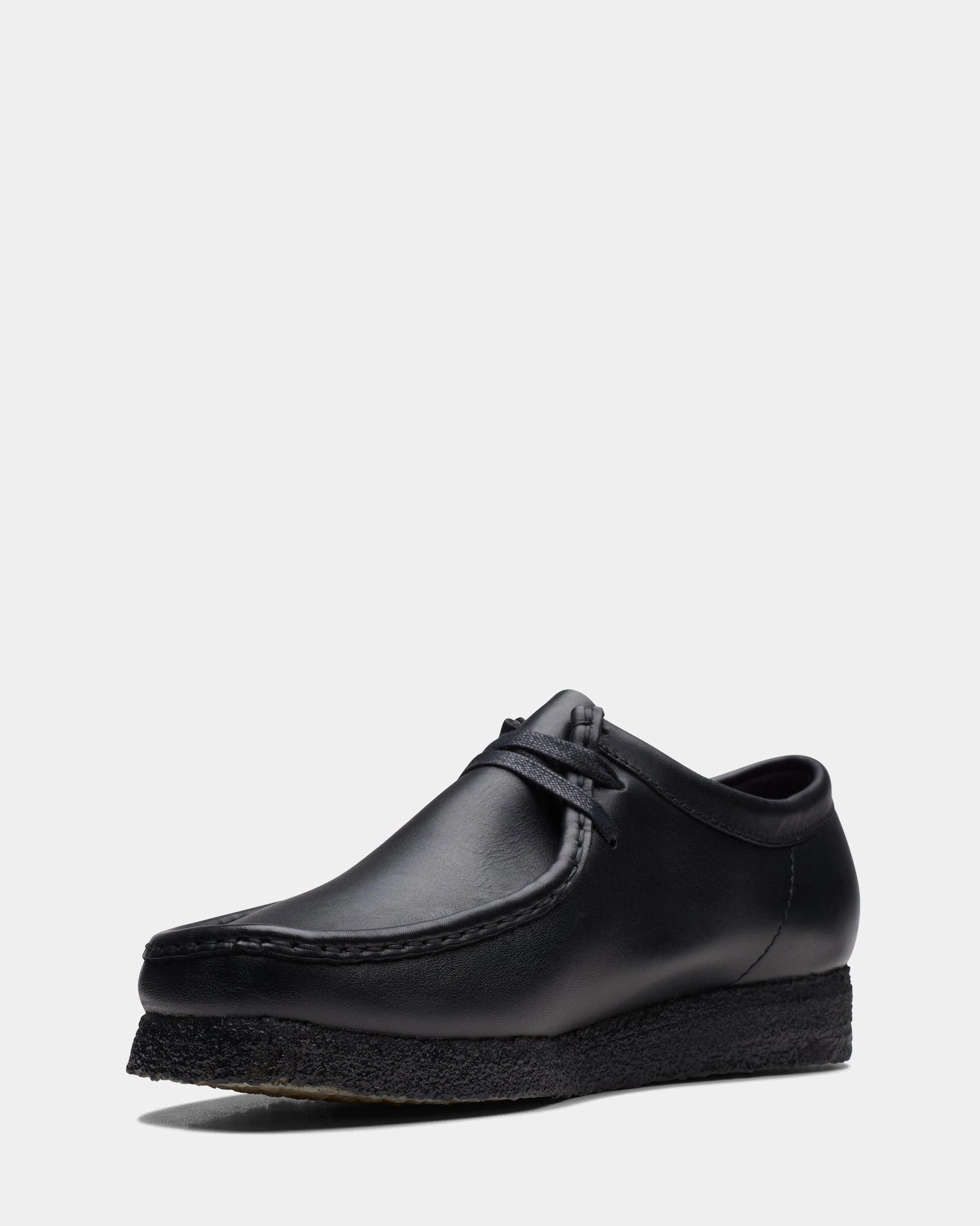 Wallabee (M) Black Leather platform