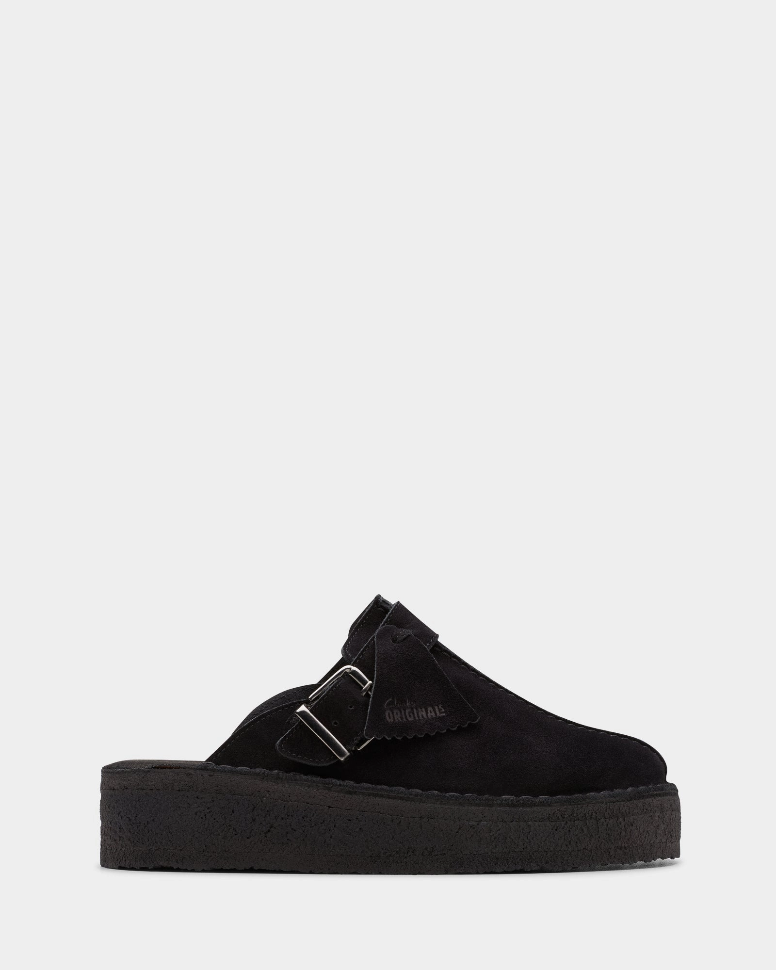 Relaxed Design Trekwedge Mule Black Suede