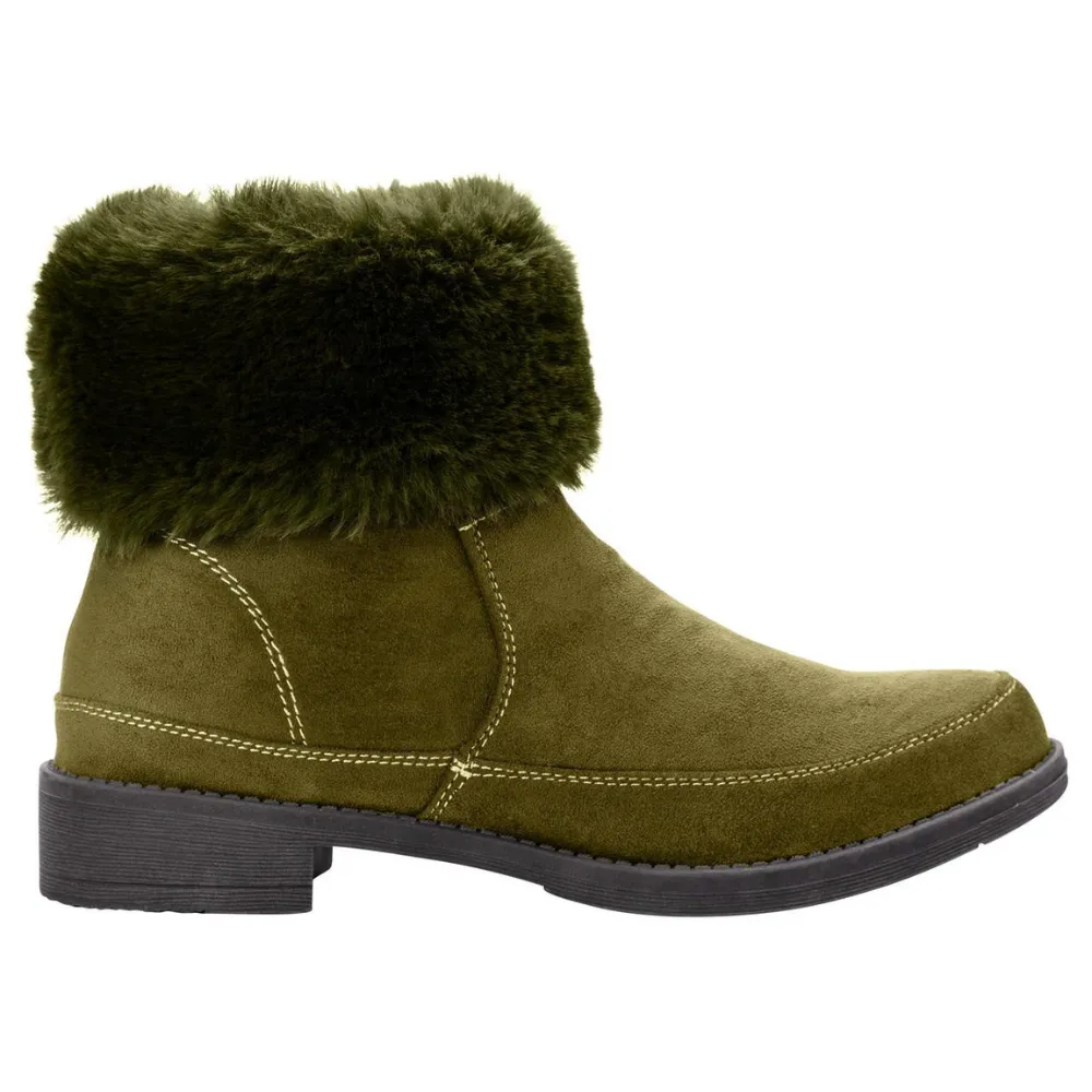 Propet Tabitha Faux Fur Olive Ankle Boot (Women's)