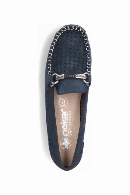 Rieker Ladies Shoes 40253-14 in Blue Casual Style Success Walk