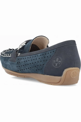 Rieker Ladies Shoes 40253-14 in Blue Trust Shade Groom Pair