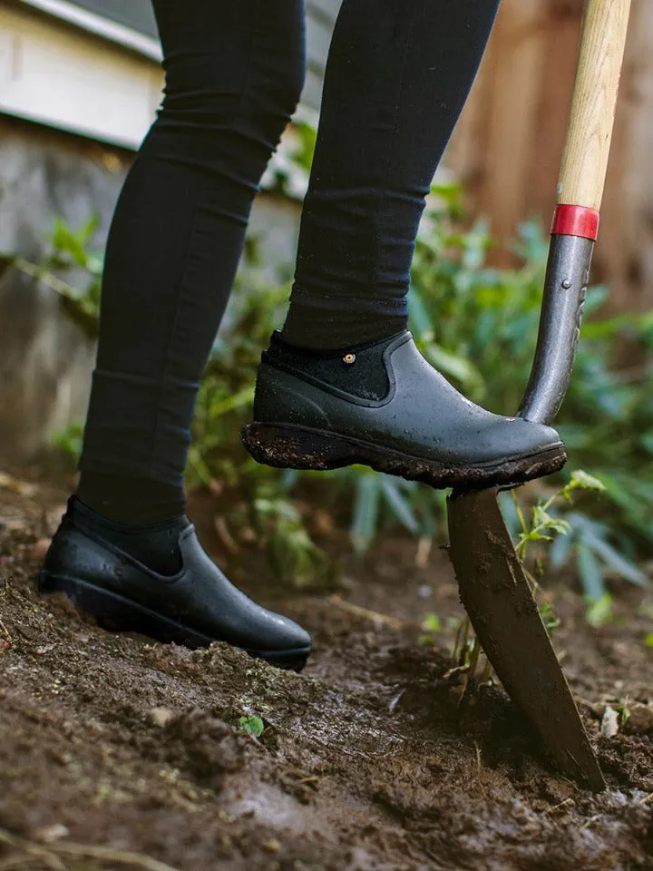 Bogs Women's Sauvie Chelsea Slip On Boot Black Tall Coach Rain Boots