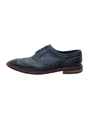 Allen Edmonds Neumok Navy Blue Leather Oxford Dress Shoes Midi Dress Shoes
