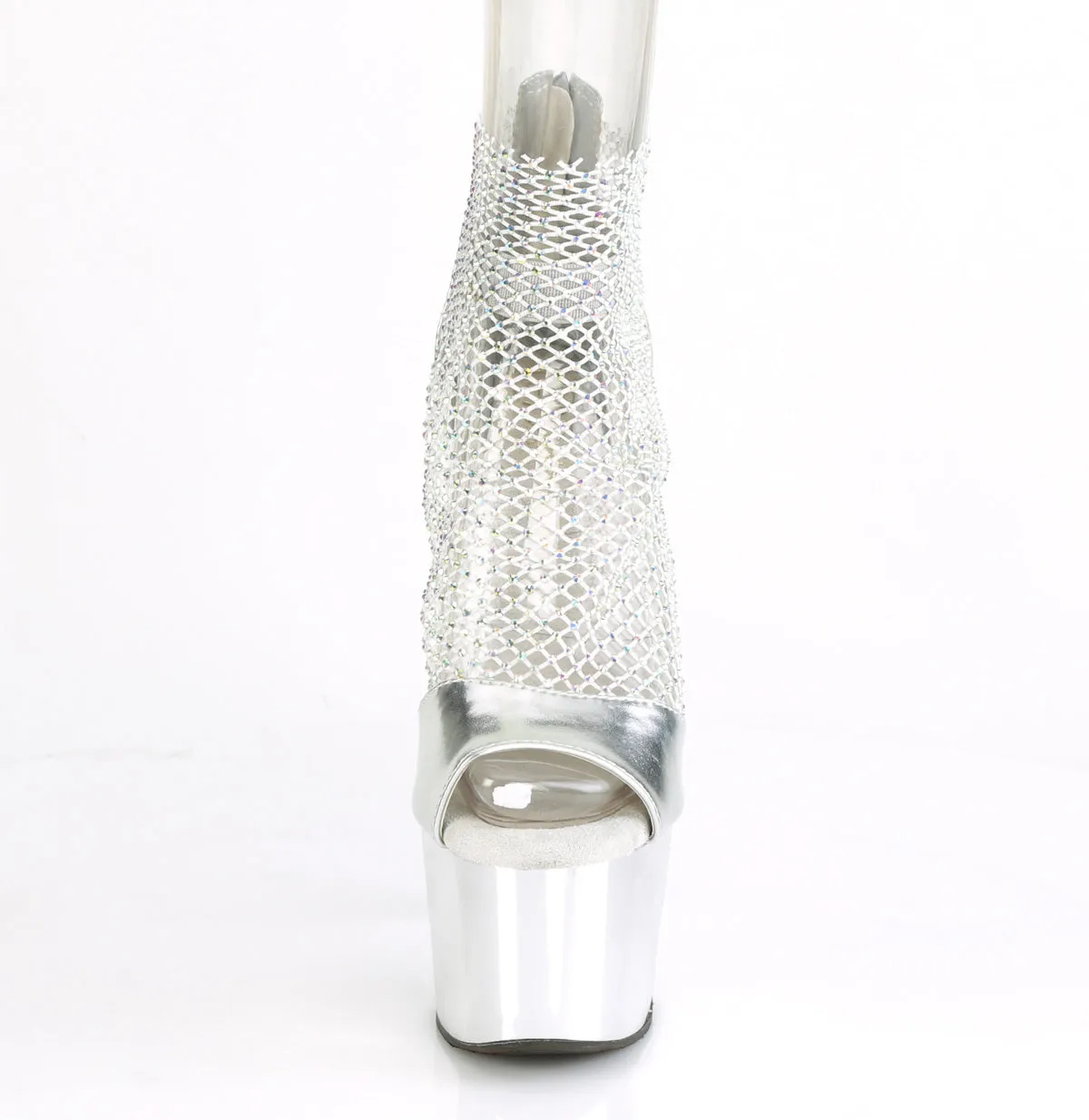 Asics Gel 9 Tennis Shoes ADORE-765RM Pleaser Silver Sexy Platform Shoes (Pole Dancing Heels)