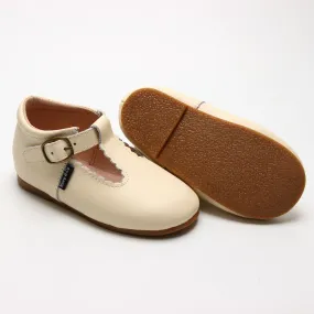 Asics Shoes Price In Japan Riley T-Straps - Scalloped - Pale Yellow