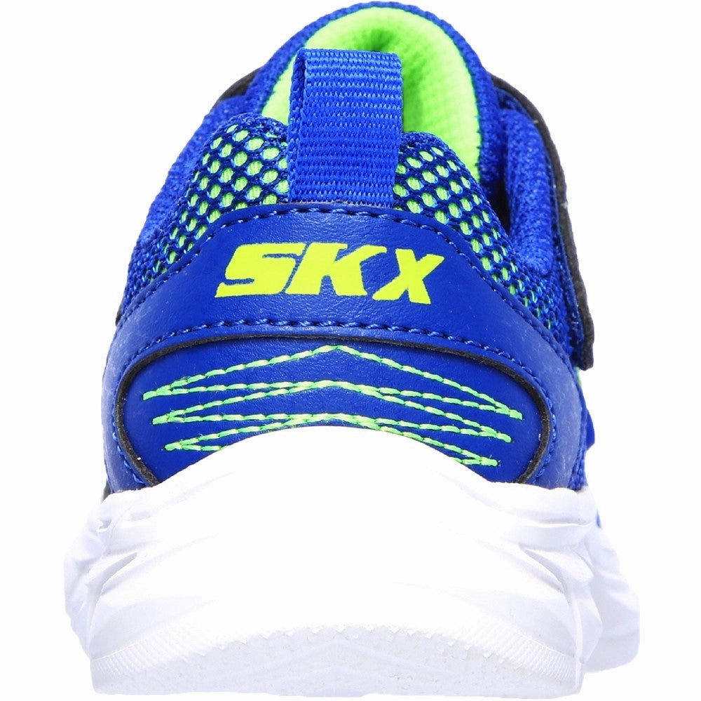 Skechers Advance-Intergrid Touch Fastening Strap Trainer with Two Layer Mesh Upper FlexibleOutsole Clear Step
