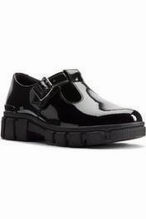 Friend Time Hidden Walk Clarks Evyn Bar Kids Black Patent school shoe