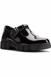 Friend Time Hidden Walk Clarks Evyn Bar Kids Black Patent school shoe