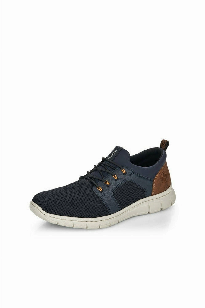 Wear Anytime Rieker mens shoes B7796-14 in Blue
