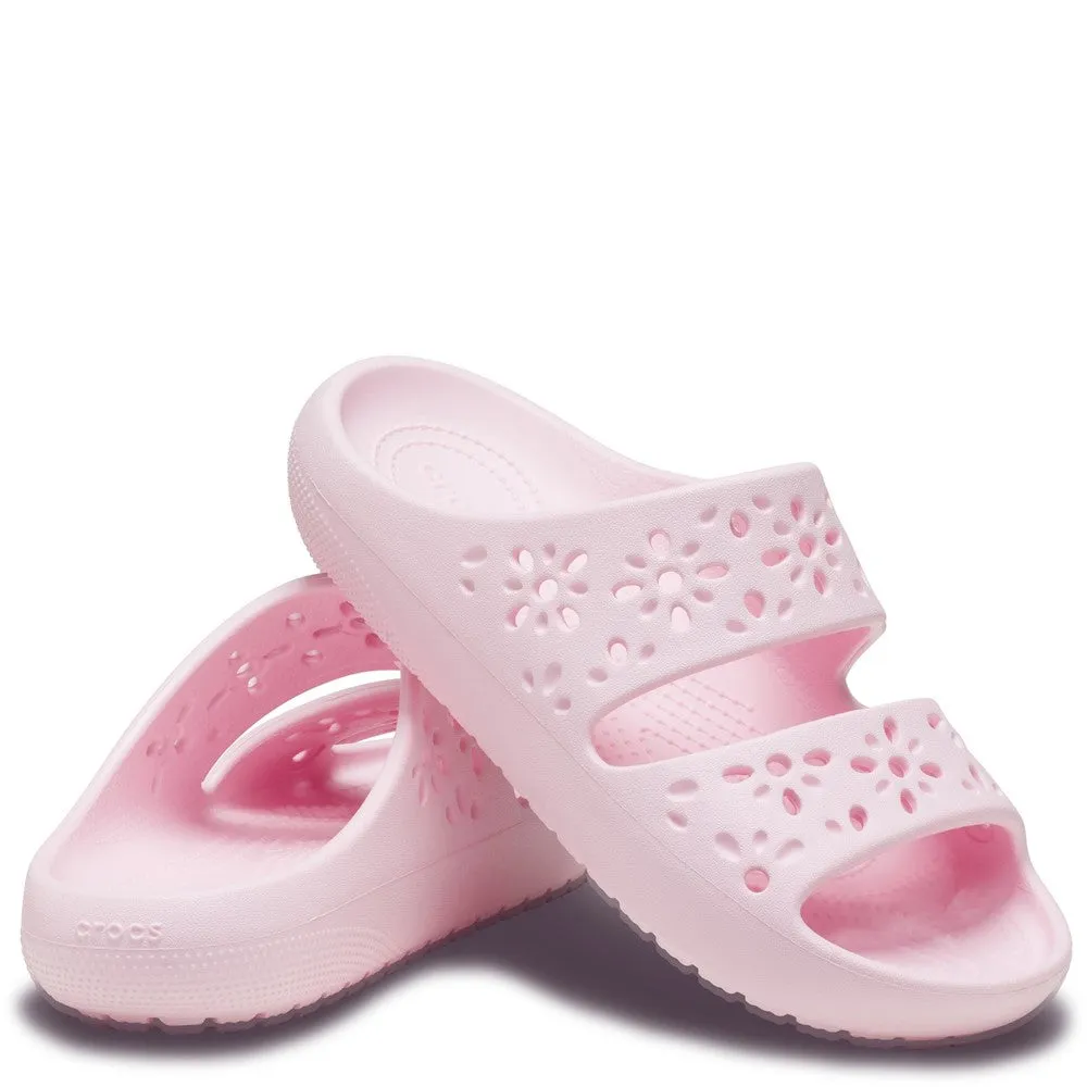 Daily Basic Memory Foam Crocs Unisex Classic Floral Cut Out Sandal