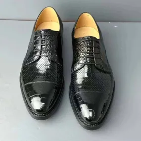 Preorder Crocodile Shoes Men Breathable Crocodile Leather Shoes Goodyear Formal Dress Shoes Male Office Party Wedding Shoes Best Dress Walking Shoes