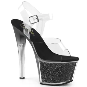 SKY-308G-T Pleaser Clear/Black Sexy Platform Shoes (Pole Dancing Heels) Asics Shoes Types