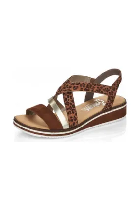 Rieker sandal V3663 24 noisette/gold Stylish Go Brunch Walk