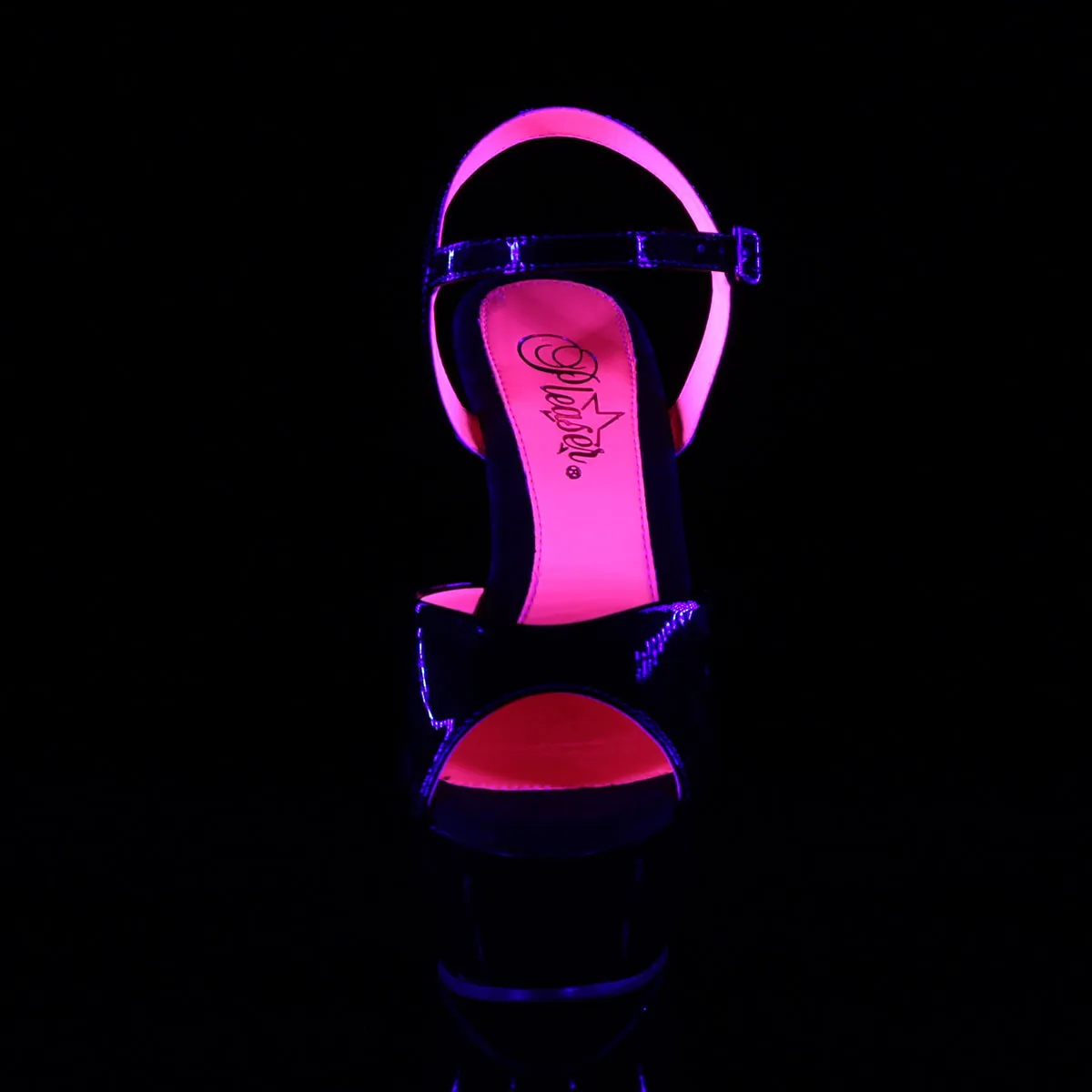 KISS-209TT Pleaser Black/Neon Pink Sexy Platform Shoes (Pole Dancing Heels) Asics Volleyball Shoes Metarise