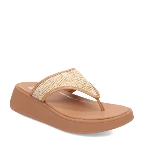 Women's FitFlop, F-Mode Woven Flatform Toe Post Sandal Foam Comfort