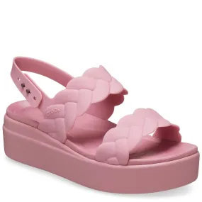 Crocs Brooklyn Woven Low Wedge Sandal Insole Comfortable Design