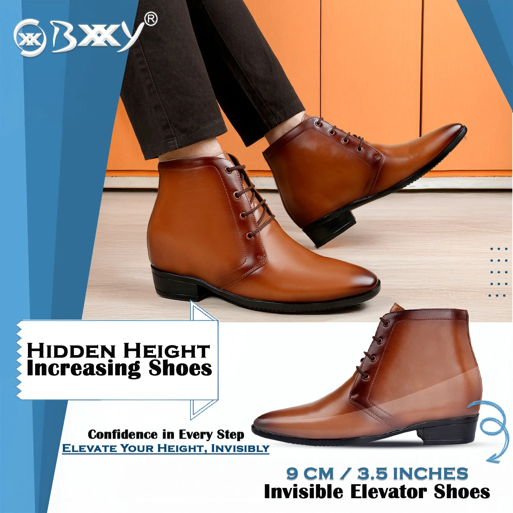 Adidas Grade School Gazelle Bold Shoes BXXY Men's Formal Lace-Up Boots with 3.5 Inch Hidden Height Increase