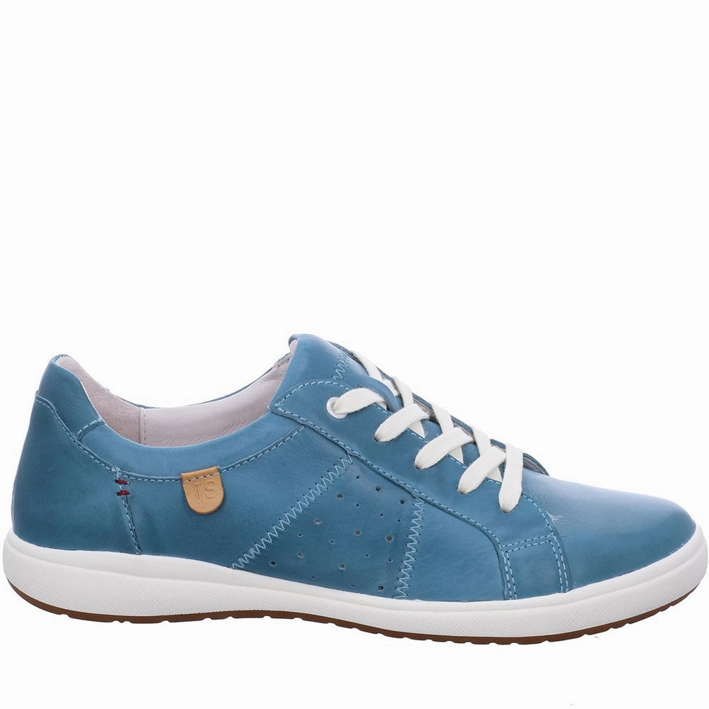 Josef Seibel Caren leather trainer running in a fumarole area shoes jungle - themed running wear