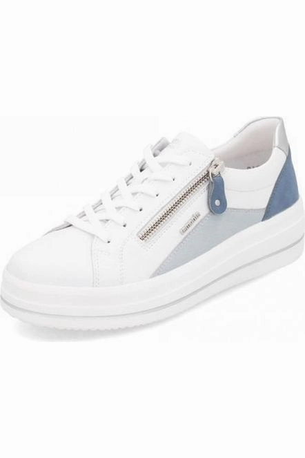 Slip In Friend Meet Remonte Ladies trainer D1C01-84 in White Combi